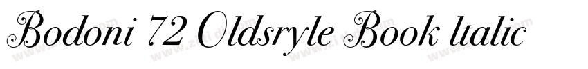 Bodoni 72 Oldsryle Book ltalic字体转换